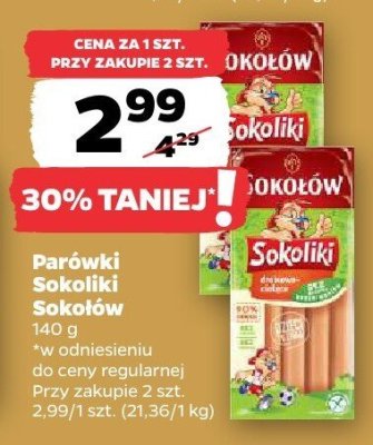 Parówki Sokołów Sokoliki promocja w Netto