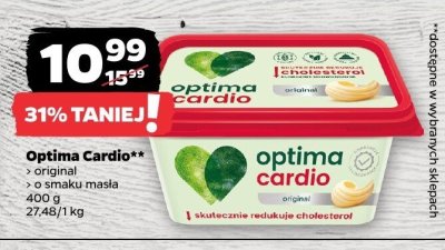 Optima Cardio original o smaku masła promocja w Netto
