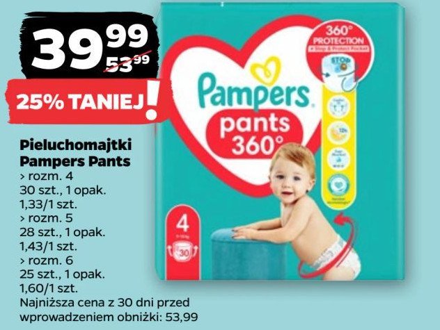 Pieluszki dla dzieci 6 Pampers pants promocja