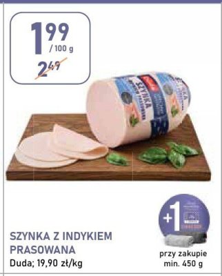 Szynka z indykiem prasowana Duda promocja w Stokrotka