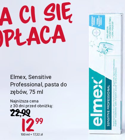 Pasta do zębów Elmex sensitive professional promocja