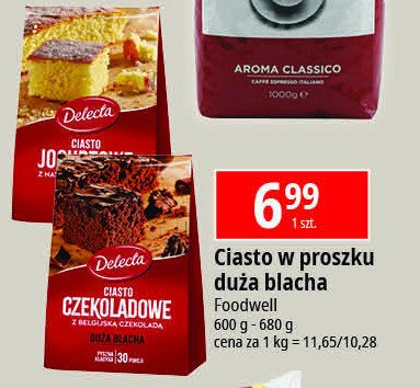 Ciasto duża blacha jogurtowe Delecta promocja