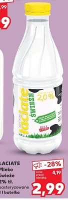 Mleko świeże 2% tł. pasteryzowane 1l  promocja w Kaufland