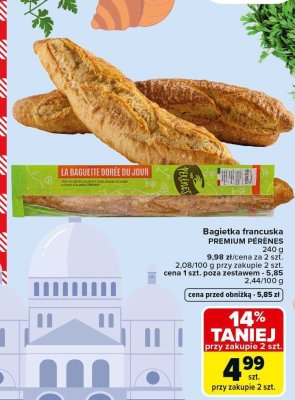 Bagietka francuska PREMIUM PÉRÈNES 210 g promocja w Carrefour Market
