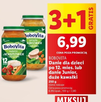 Potrawka z kurczakiem i szpinakiem Bobovita promocja