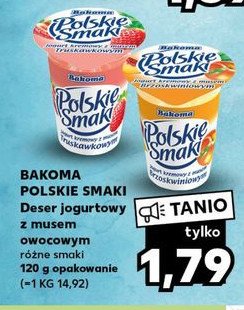 Jogurt z musem brzoskwiniowym Bakoma polskie smaki promocja