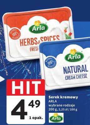 Serek kremowy ARLA wybrane rodzaje promocja w Intermarche
