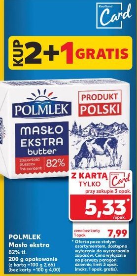 Masło extra Polmlek promocja