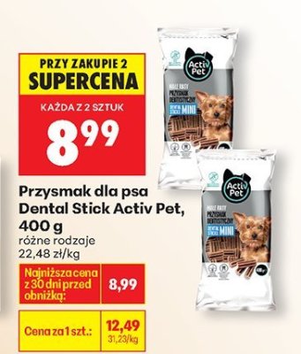Przysmak dla psa Dental Stick 400 g, różne rodzaje promocja w Biedronka