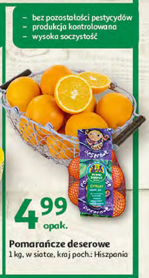 Pomarańcze deserowe Auchan pewni dobrego promocja
