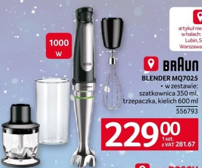Blender BRAUN BLENDER MQ7025 promocja w Selgros