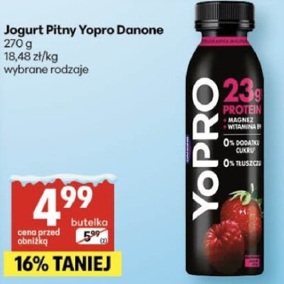 Jogurt Pitny Yopro Danone promocja w Delikatesy Centrum
