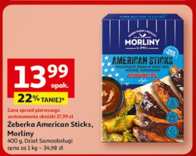 Żeberka American Sticks Morliny promocja w Auchan