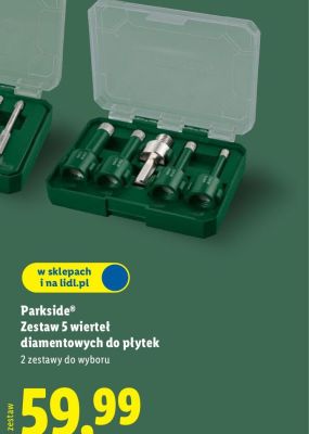 Parkside Zestaw 5 wierteł diamentowych do płytek promocja w Lidl