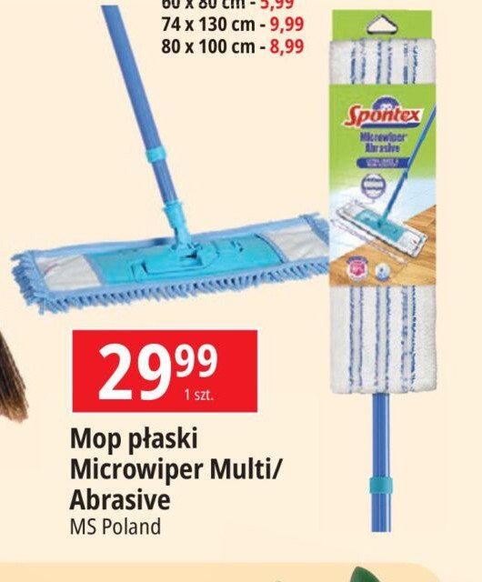 Mop płaski microwiper Spontex promocja w Leclerc