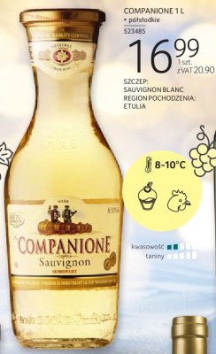 Wino Companione Sauvignon Blanc 1 L promocja w Selgros