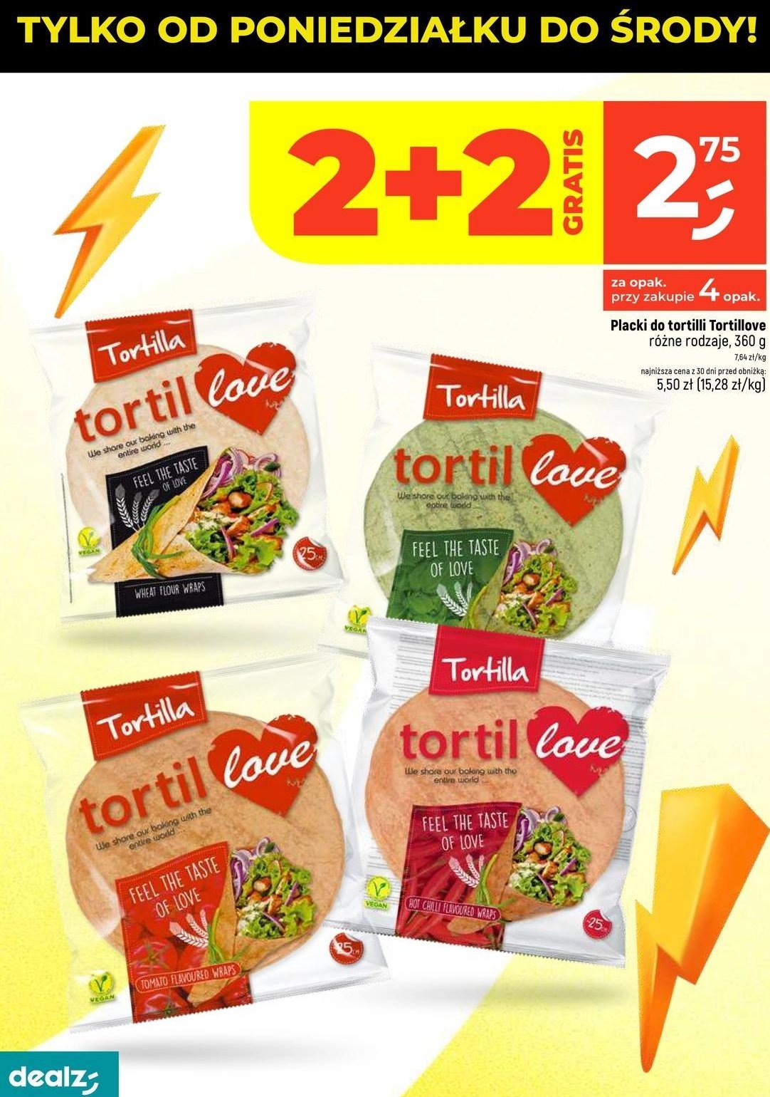 Tortilla szpinakowa Tortillove promocja