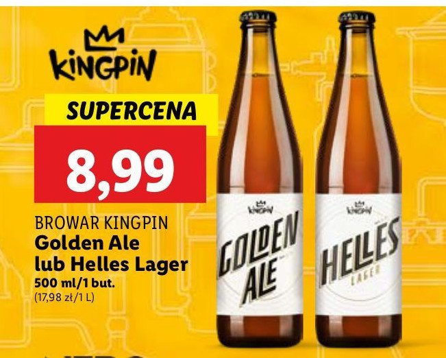 Piwo Kingpin helles lager promocja w Lidl