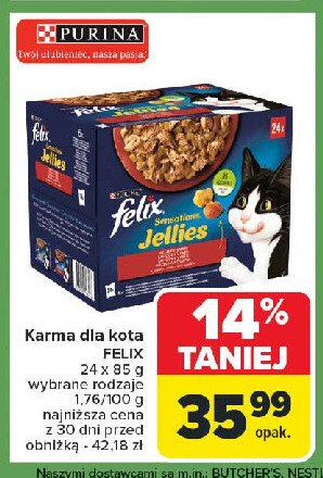 Karma dla kota wiejskie smaki w galaretce PURINA FELIX SENSATIONS JELLIES promocja