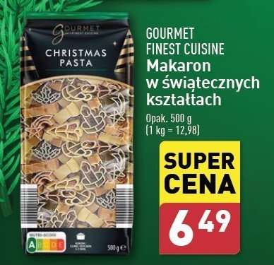 Makaron w świątecznych kształtach Gourmet finest cuisine promocja w Aldi