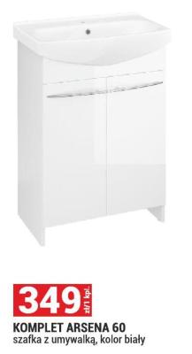 Komplet ARSENA 60 szafka z umywalką, kolor biały promocja w Merkury Market