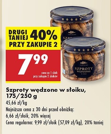 Szproty wędzone w oleju CMC promocja w Biedronka
