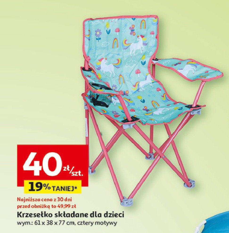 Krzesło składane dziecięce promocja w Auchan