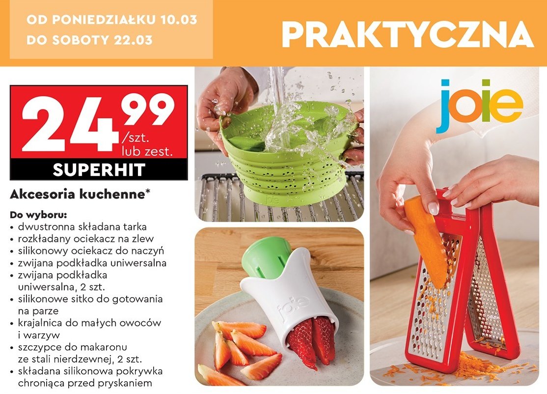 Ociekacz na zlew silikonowy Joie promocja w Biedronka