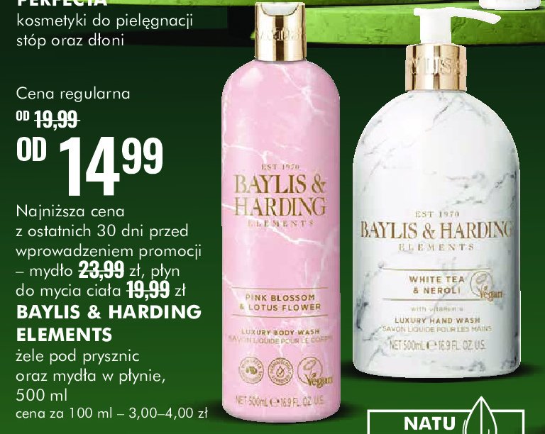 Żel pod prysznic pink blossom & lotus flower Baylis & harding promocja