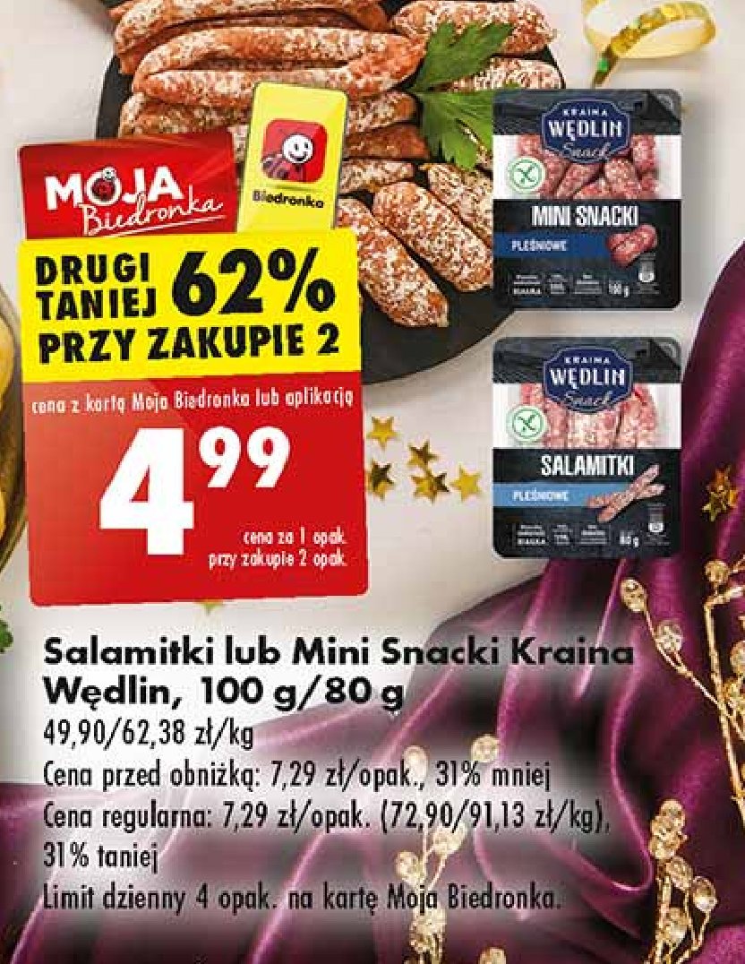 Mini snacki pleśniowe Kraina wędlin promocja