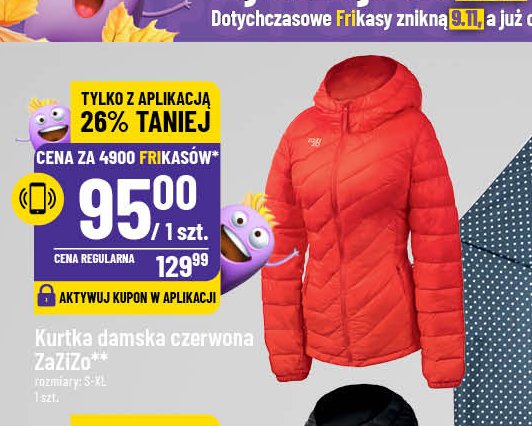 Kurtka damska s-l czerwona ZAZIZO promocja w POLOmarket