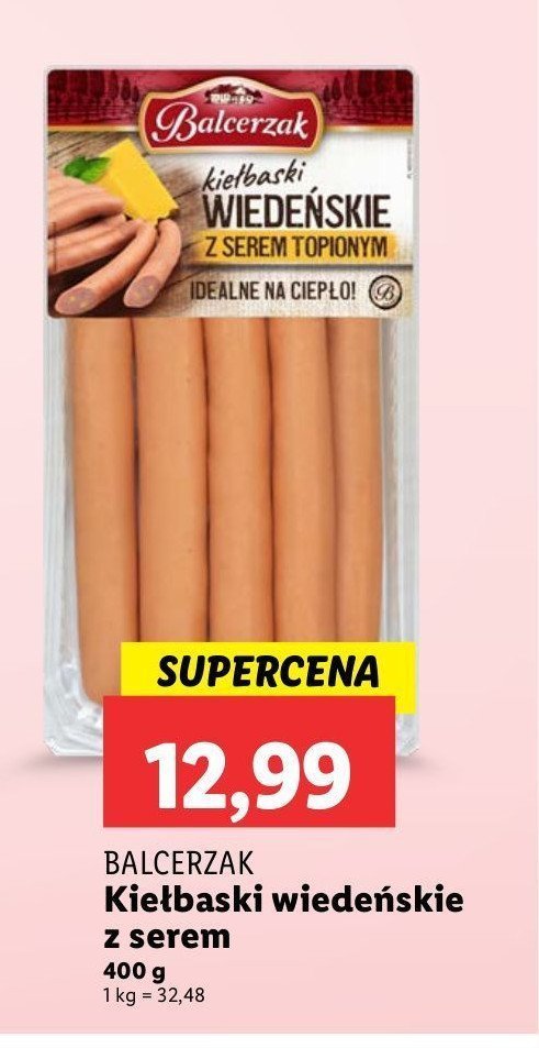 Kie艂baski wiede艅skie z serem topionym Balcerzak promocja