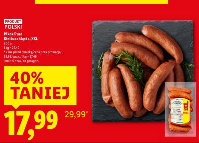 Kiełbasa śląska promocja w Lidl