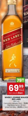 Whisky Johnnie walker red label promocja w Tw贸j Market