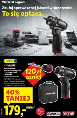 Akumulatorowa wiertar­kowkrętarka 12 V promocja w Lidl