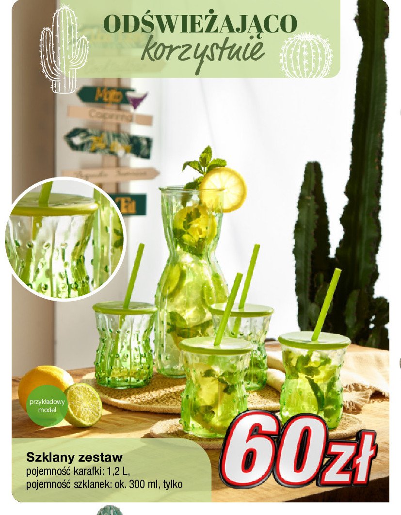 Karafka + 4 szklanki promocja