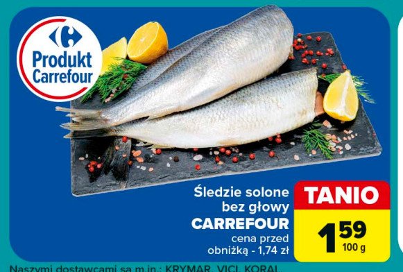 Śledzie solone Carrefour promocja