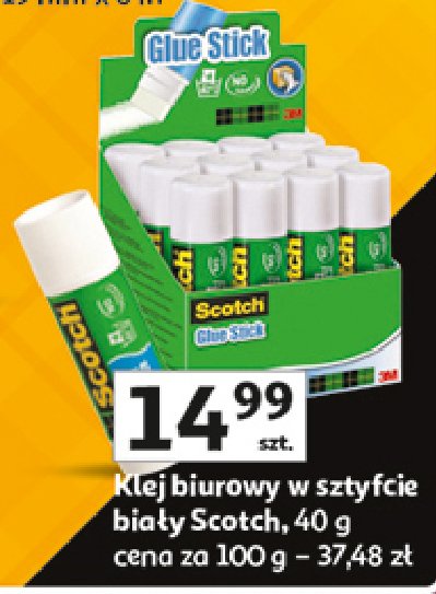 Klej w sztyfcie biały Scotch promocja w Auchan