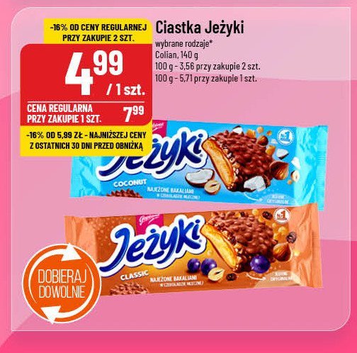 Ciastka kokos Jeżyki promocja w POLOmarket