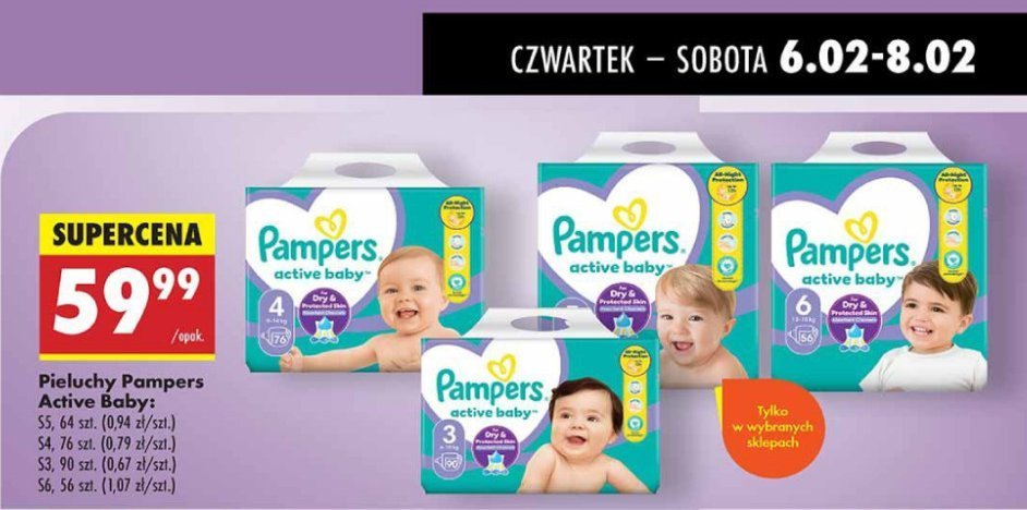 Pieluszki dla dzieci junior 5 Pampers active baby promocja