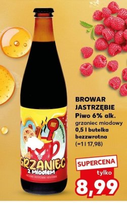 Piwo grzaniec miodowy 0,5l  promocja w Kaufland