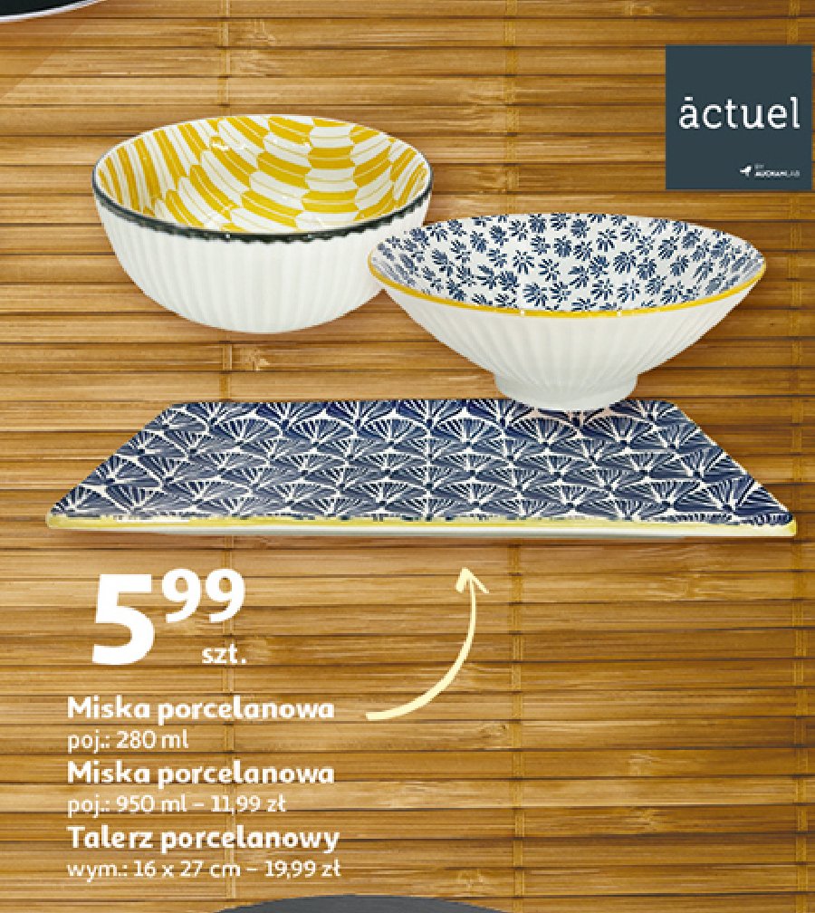 Talerz porcelanowy 16 x 27 cm Actuel promocja w Auchan