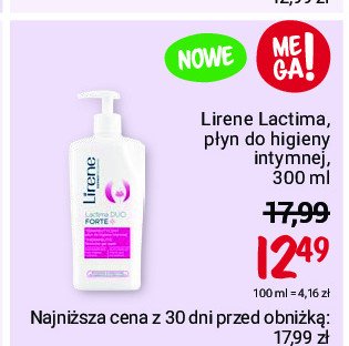 Żel do higieny intymnej forte LIRENE LACTIMA DUO promocja