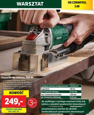 Frezarka do lakieru 720 w Parkside promocja