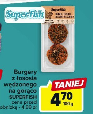 Burgery z łososia z papryką i pieczarkami Superfish promocja