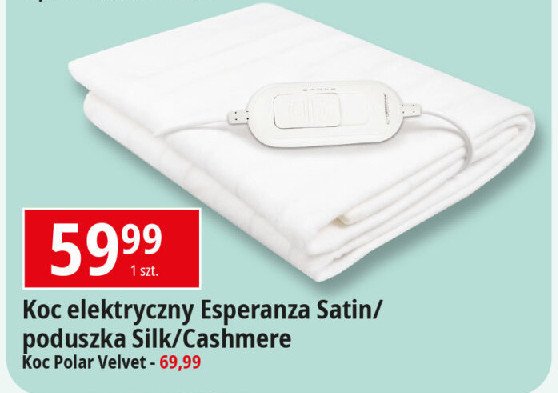 Koc elektryczny velvet ehb001 Esperanza promocja w Leclerc