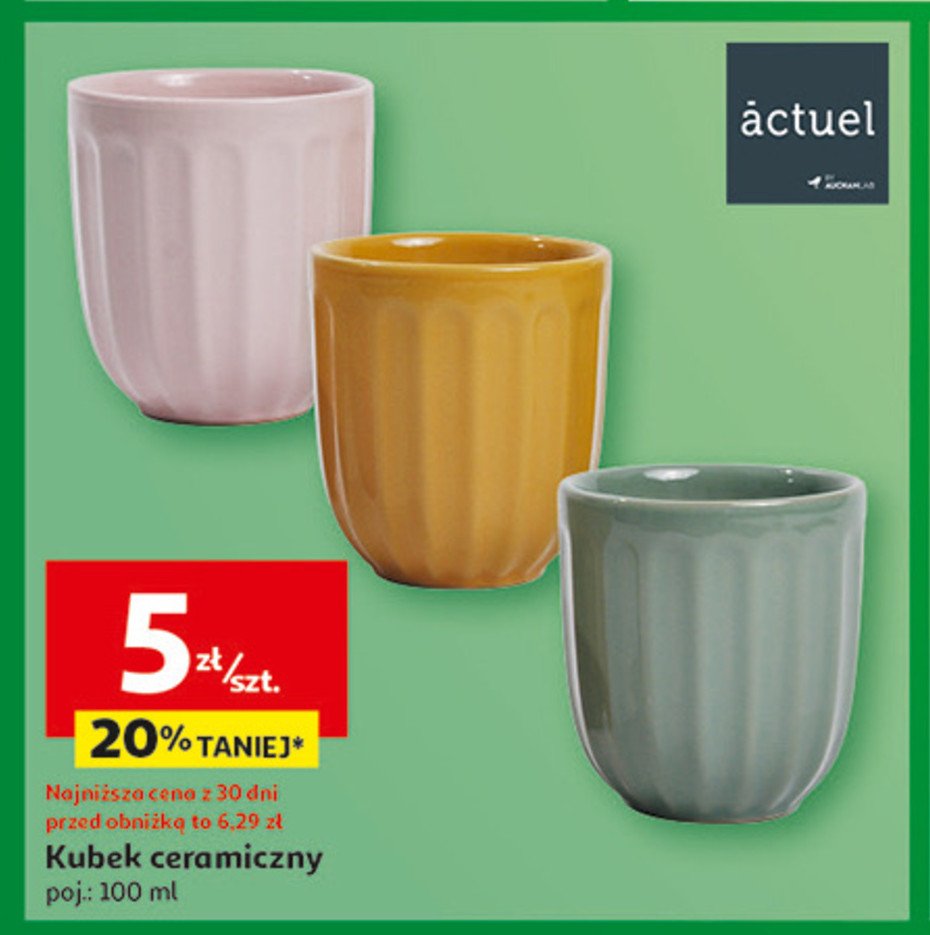 Kubek ceramiczny 100 ml Actuel promocja w Auchan