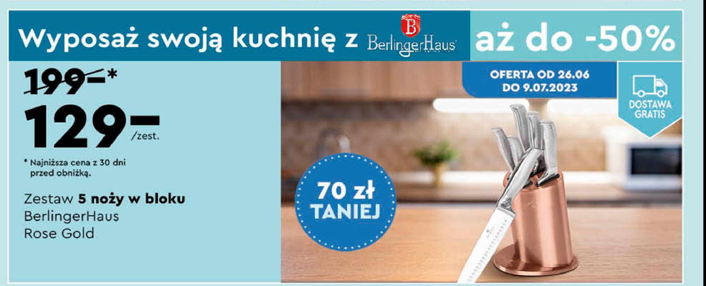 Zestaw no偶y black rose Berlinger haus promocja