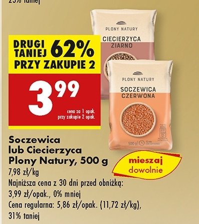 Soczewica czerwona Plony natury promocja