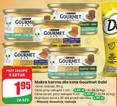 Mokra karma dla kota Gourmet Gold promocja w Dino